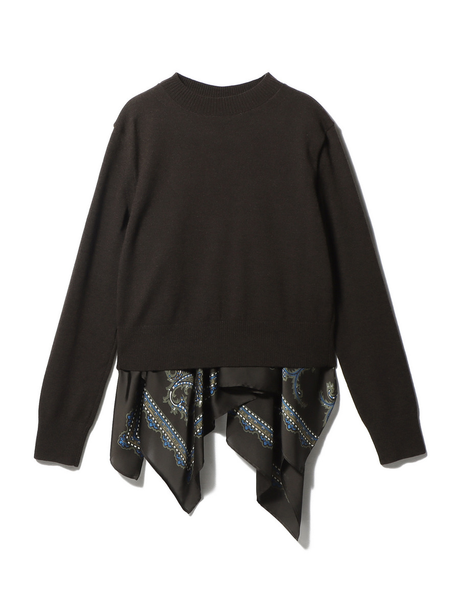 SACAI / ペイズリー レイヤード ニット｜ESTNATION ONLINE STORE