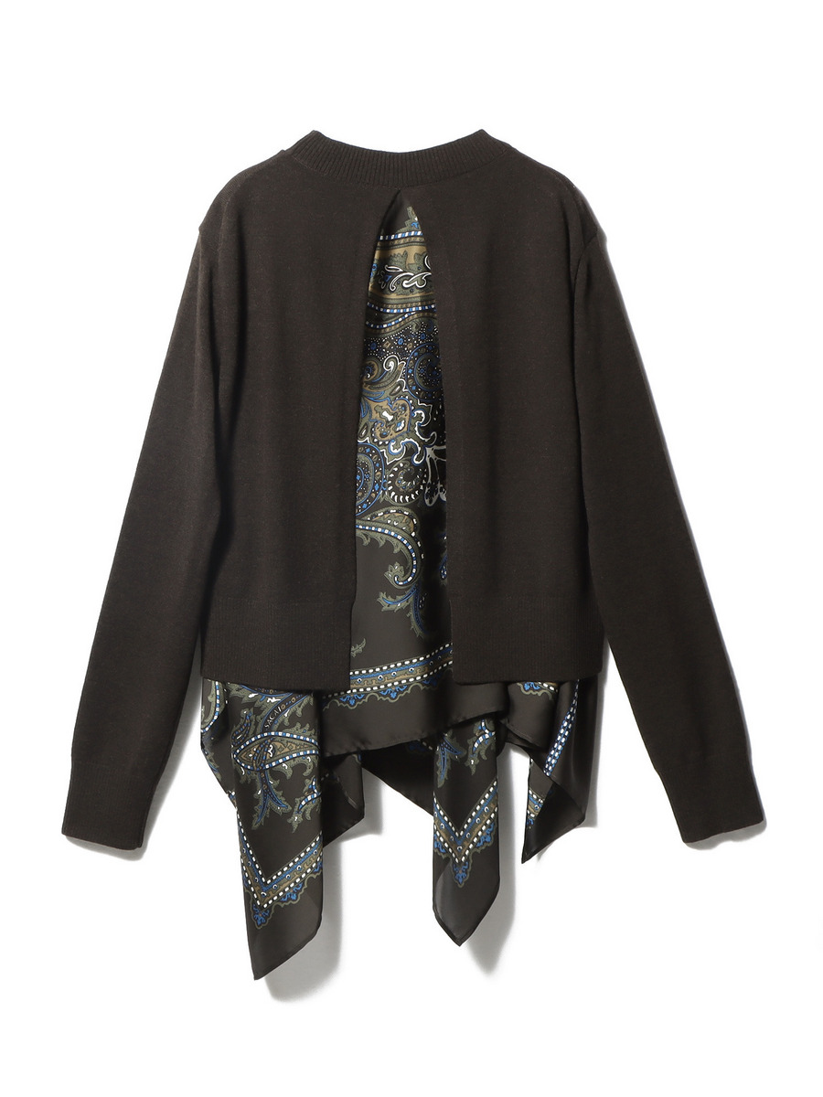 SACAI / ペイズリー レイヤード ニット｜ESTNATION ONLINE STORE