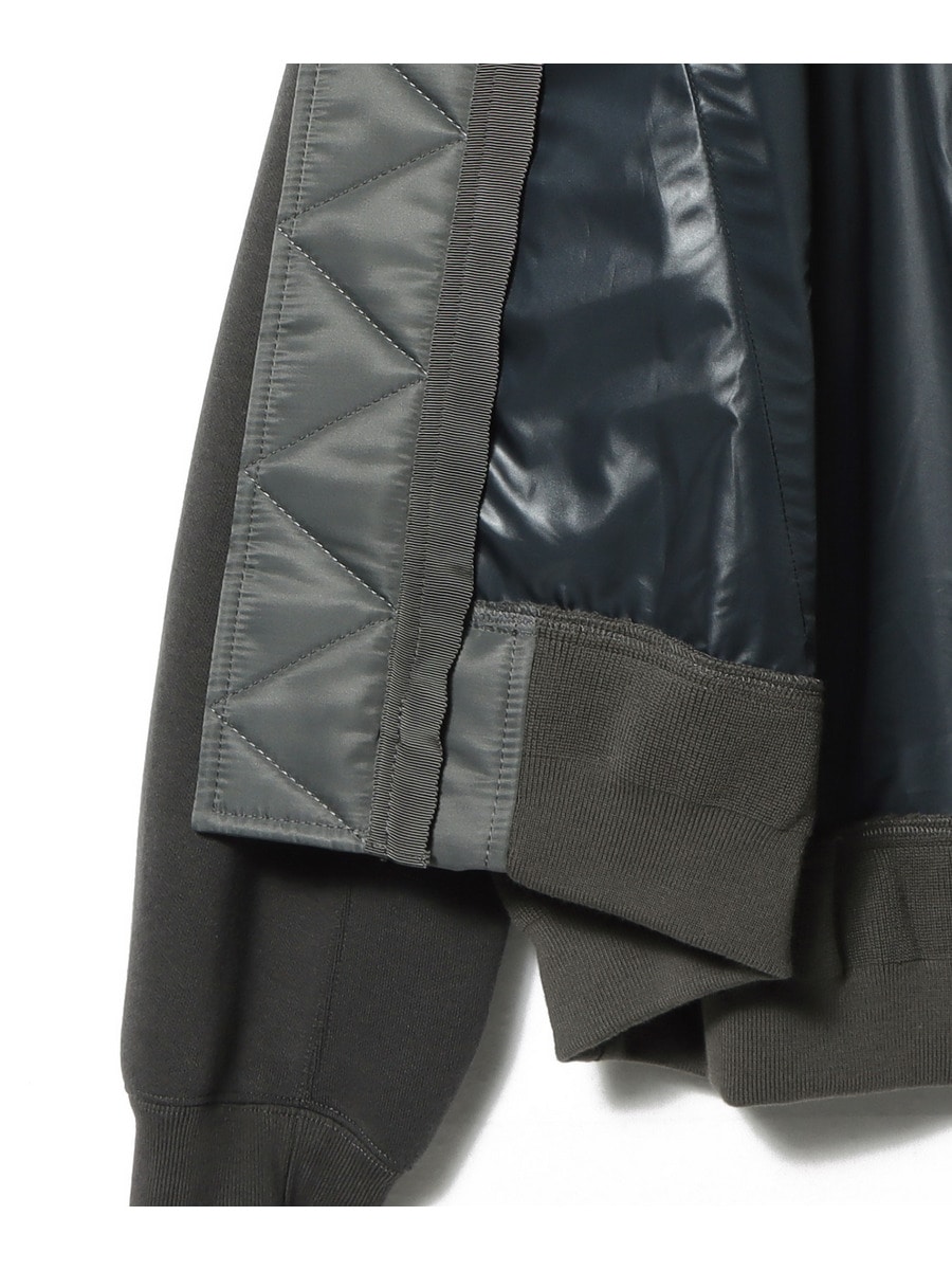【Sacai】FW24 ツイル スポンジ ジップ フーディー 送料関税込 sacai スタッズ S ロゴ スポンジ スウェット フーディー C/GRAY