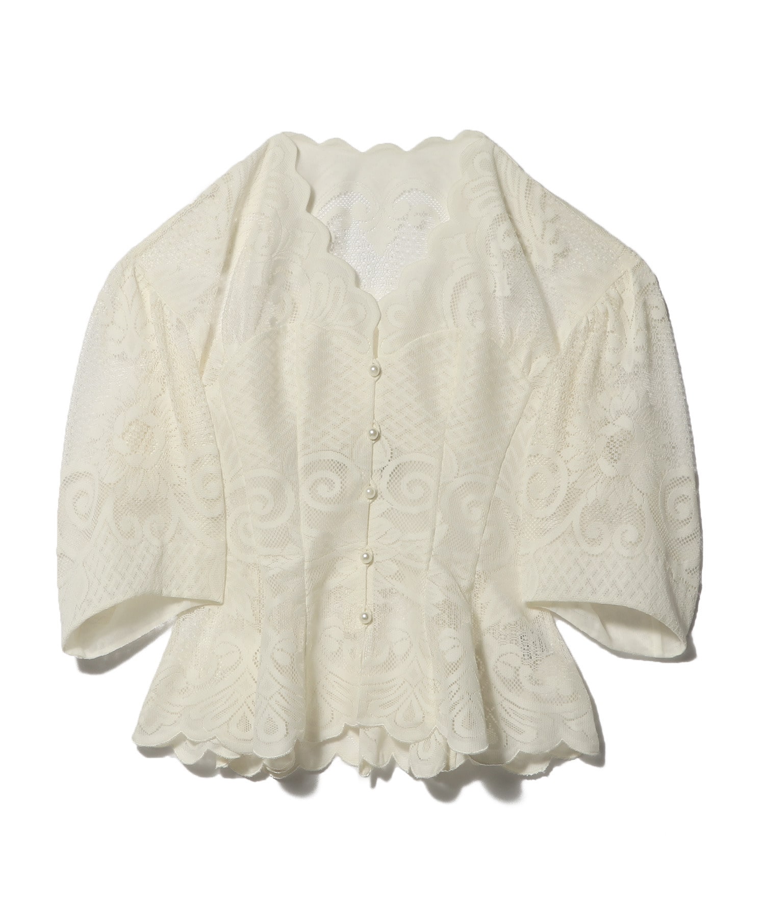 レース刺繍ブラウス