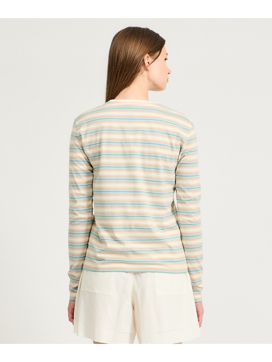AURALEE 長袖ストライプTシャツ AURALEE＞GRADIENT STRIPE JERSEY L/S TEE/グランジストライプ