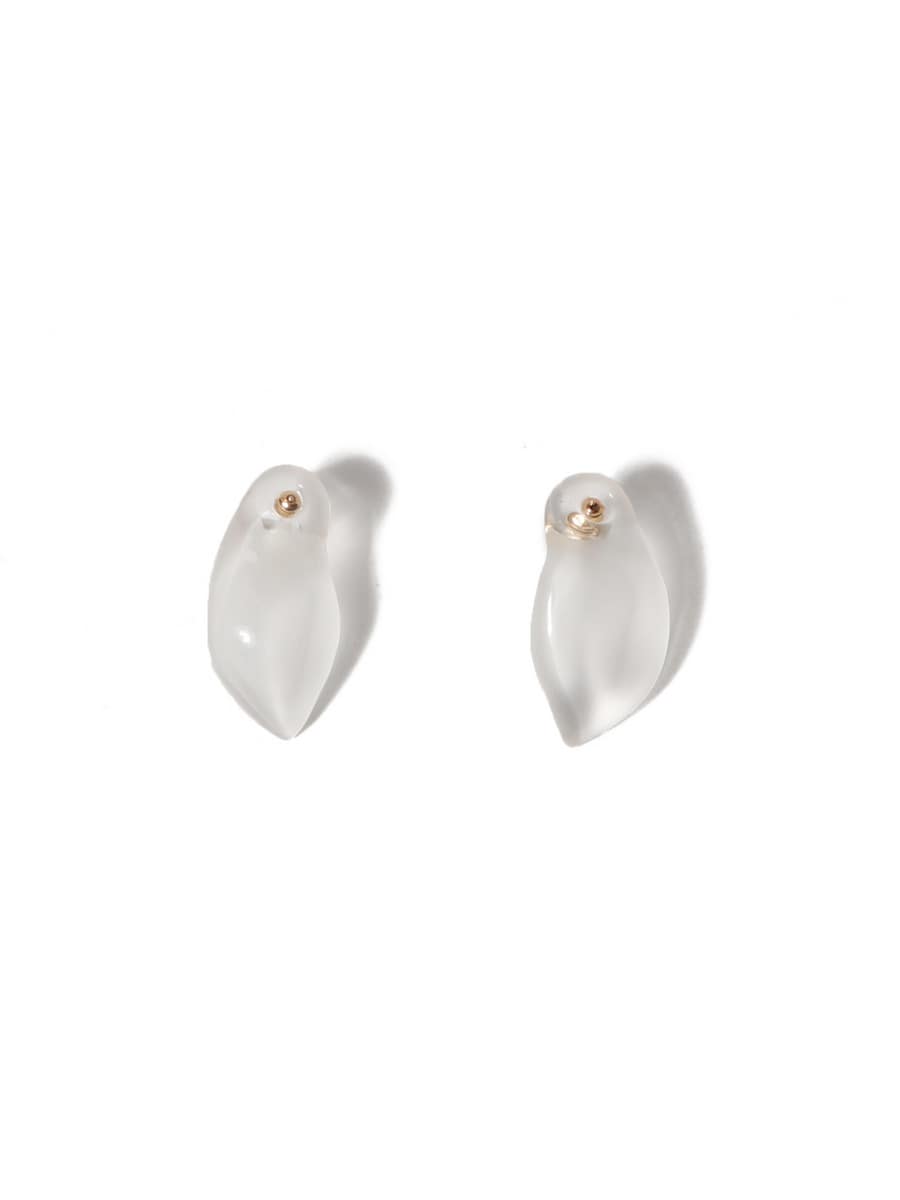 make kurogouchi ピアス Glass Demi Lunar Earrings - clear - Mame Kurogouchi