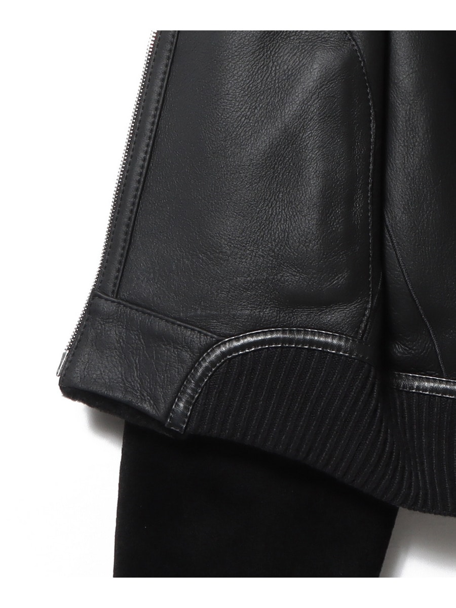 【VICTORIA BECKHAM】国内発送☆ ブラックシアリングジャケット 2,521 Victoria Beckham In Leather Jacket Stock Photos, High
