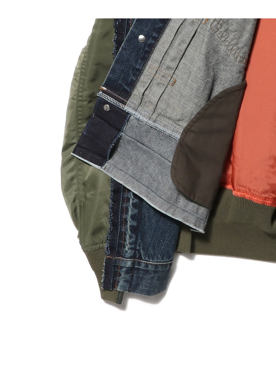 sacai サカイ　美品！デニム×ナイロンツイル ジャケット SACAI / デニム×ナイロン ツイル ジャケット｜ESTNATION