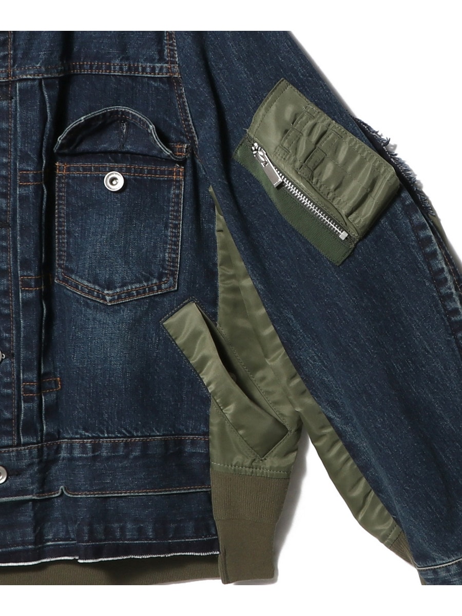 sacai サカイ　美品！デニム×ナイロンツイル ジャケット SACAI / デニム×ナイロンツイル ジャケット｜ESTNATION