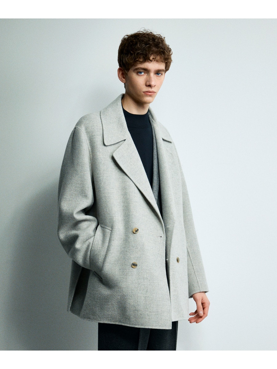 ESTNATION / カシミヤミックス ダブルフェイス ピーコ―ト｜ESTNATION