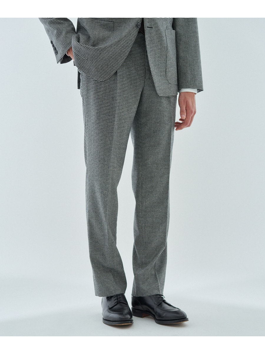 ストレッチサキソニー ハウンドトゥース セットアップパンツ
