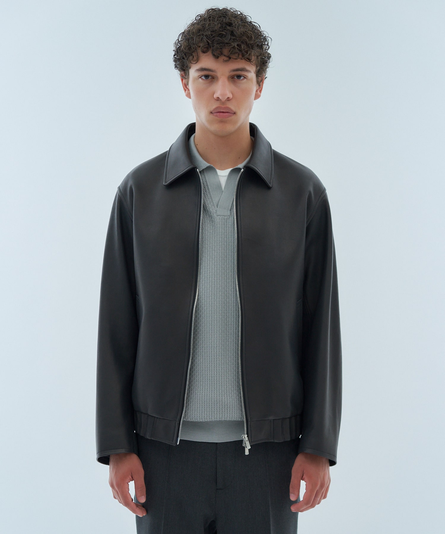  レザー ジップアップブルゾン《ESTNATION EXCLUSIVE》