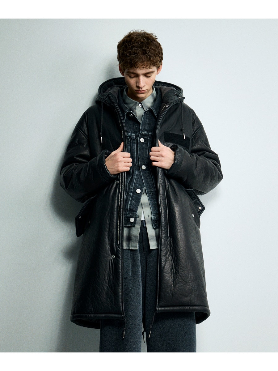 WindArmor ブラウンレザー モッズコート M mando / レザー モッズコート 《ESTNATION EXCLUSIVE