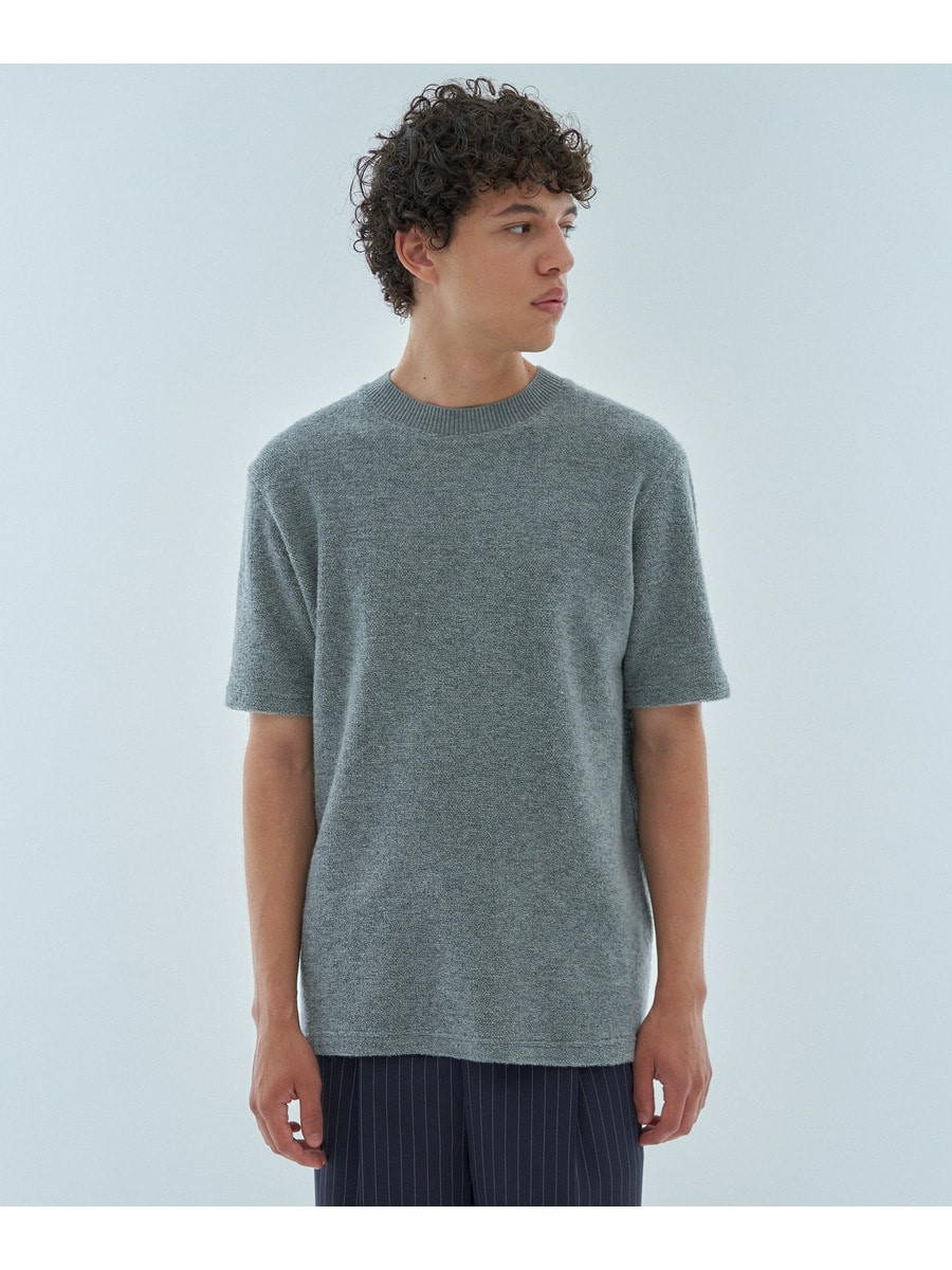 カシミヤミックス パイルカットソー 