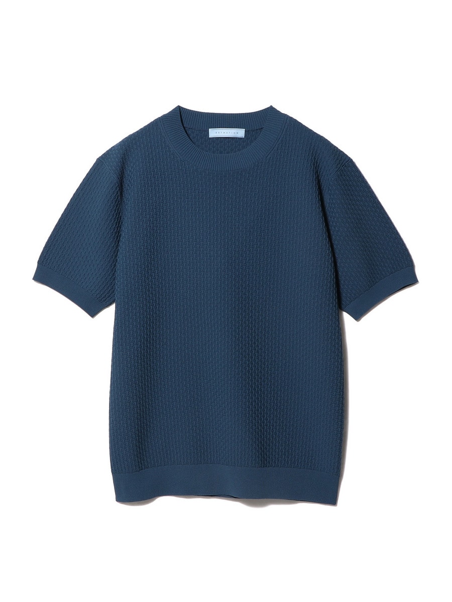 ESTNATION / クロスパターン クルーネックニット｜ESTNATION