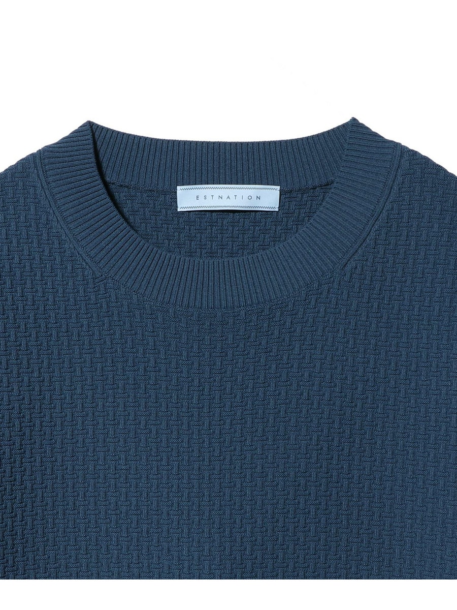 ESTNATION - 値下げ中！aw 美品【エストネーション】フロント　クロス　ニット ESTNATION / クロスパターン クルーネックニット｜ESTNATION