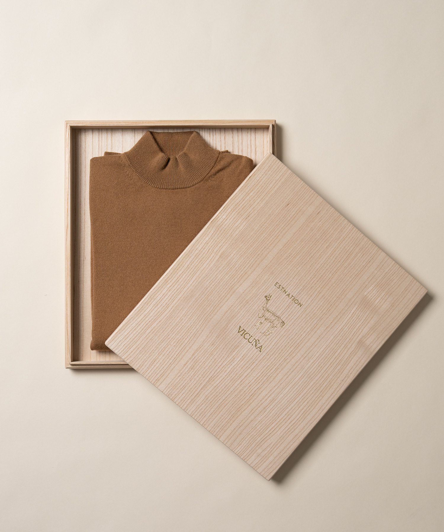 CARIAGGI ビキューナ モックネックニット