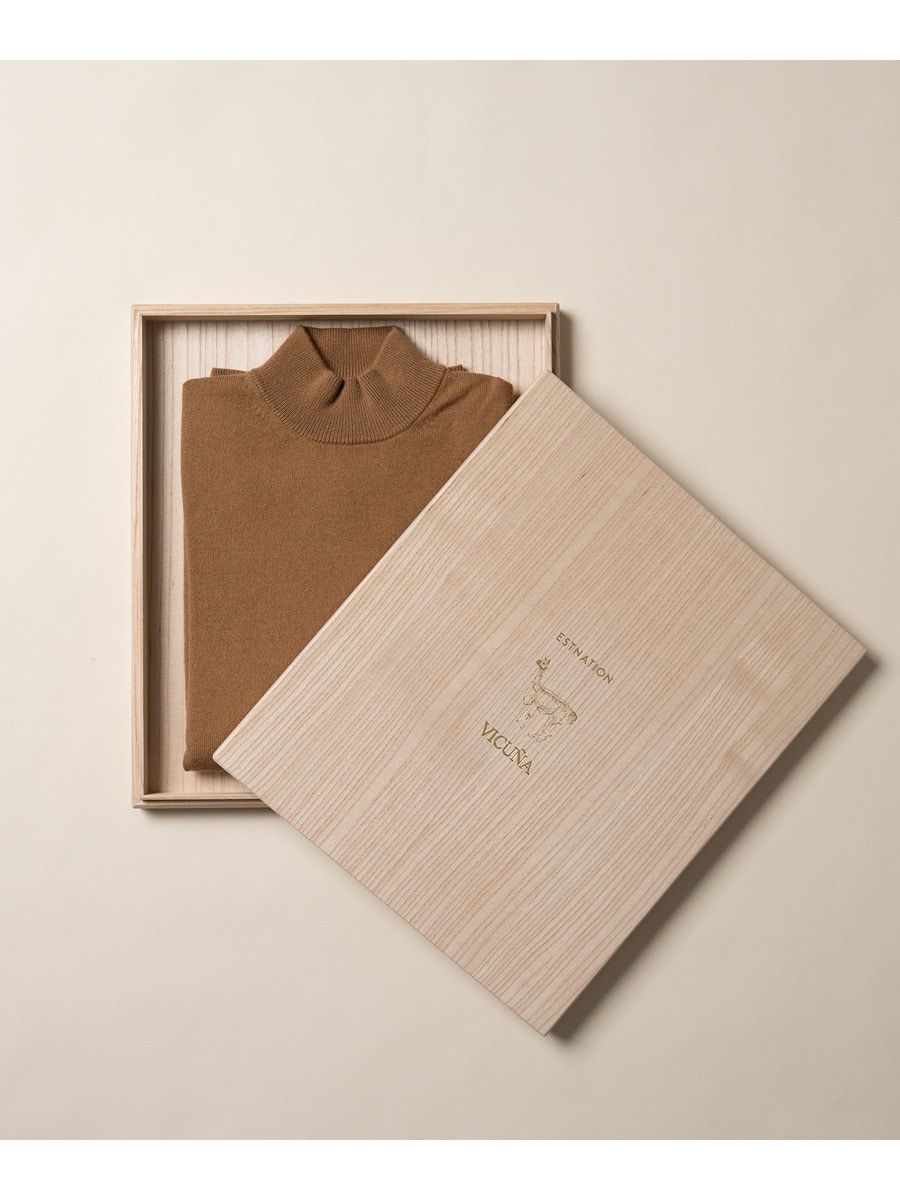 CARIAGGI ビキューナ モックネックニット