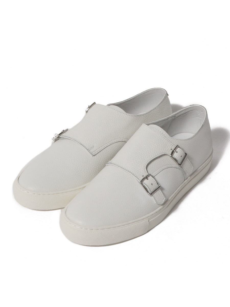 ESTNATION ブラックレザー ダブルモンクストラップローファー ESTNATION ブラックレザー ダブルモンクストラップローファー