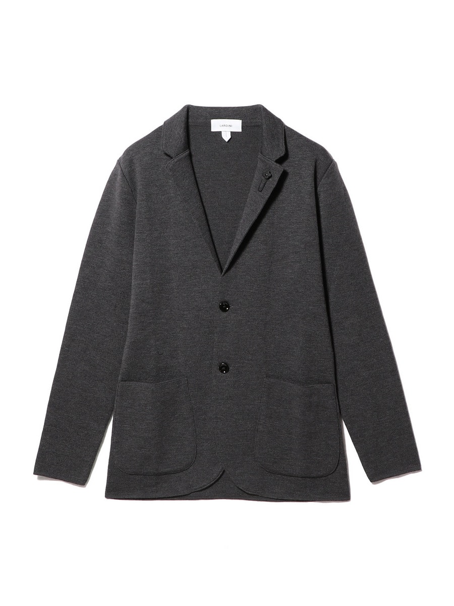 定10万新品同様　LARDINI レザー切替リネンニットジャケットXSハンガー付 LARDINI / ウール ニットジャケット｜ESTNATION ONLINE STORE
