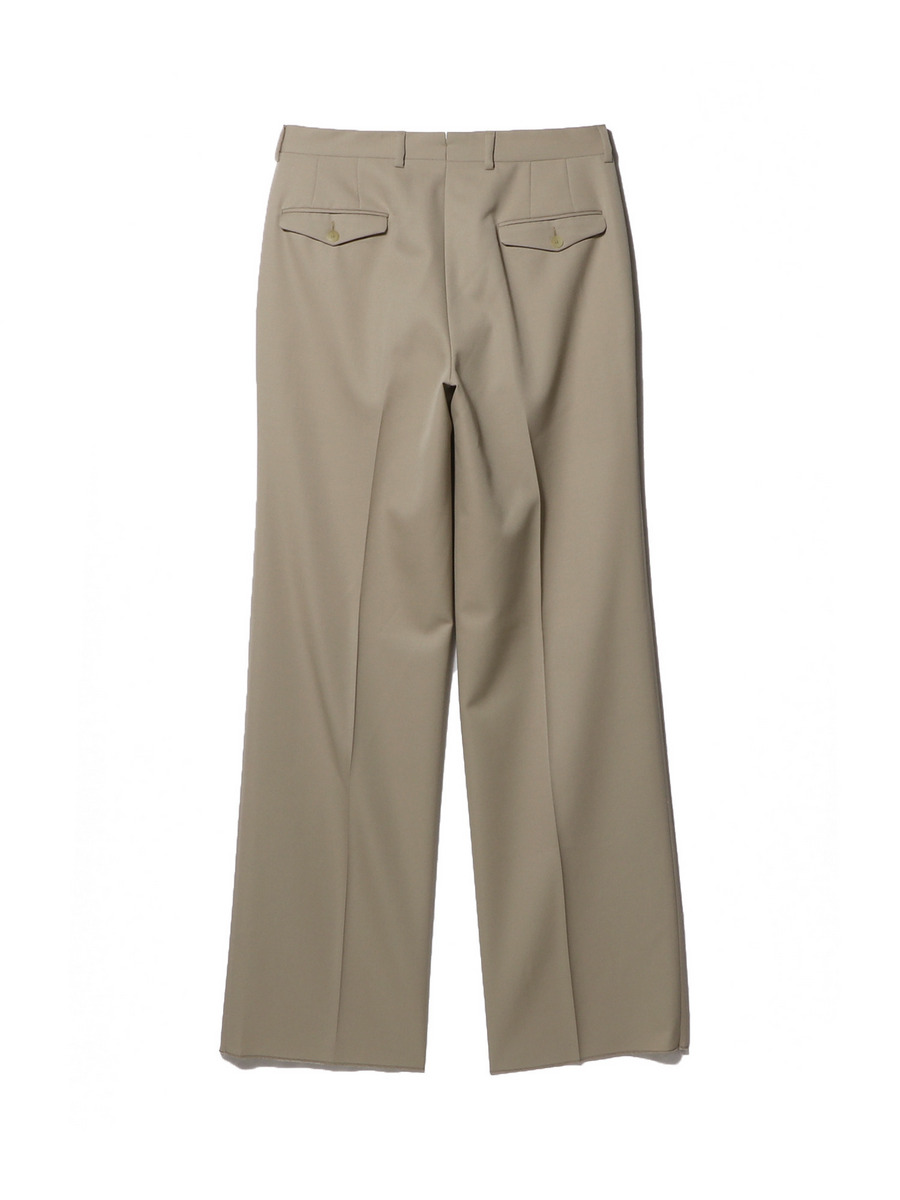 WIDE HIGH-WAISTED TROUSERS IN GABARDINE - BEIGE
