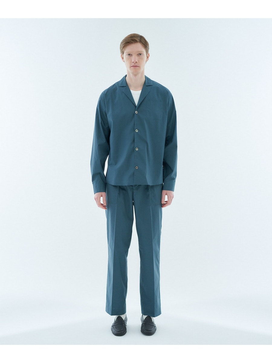 美品 エストネーション ESTNATION コットンスキッパーシャツ 洗える 紺 美品 エストネーション ESTNATION コットンスキッパーシャツ