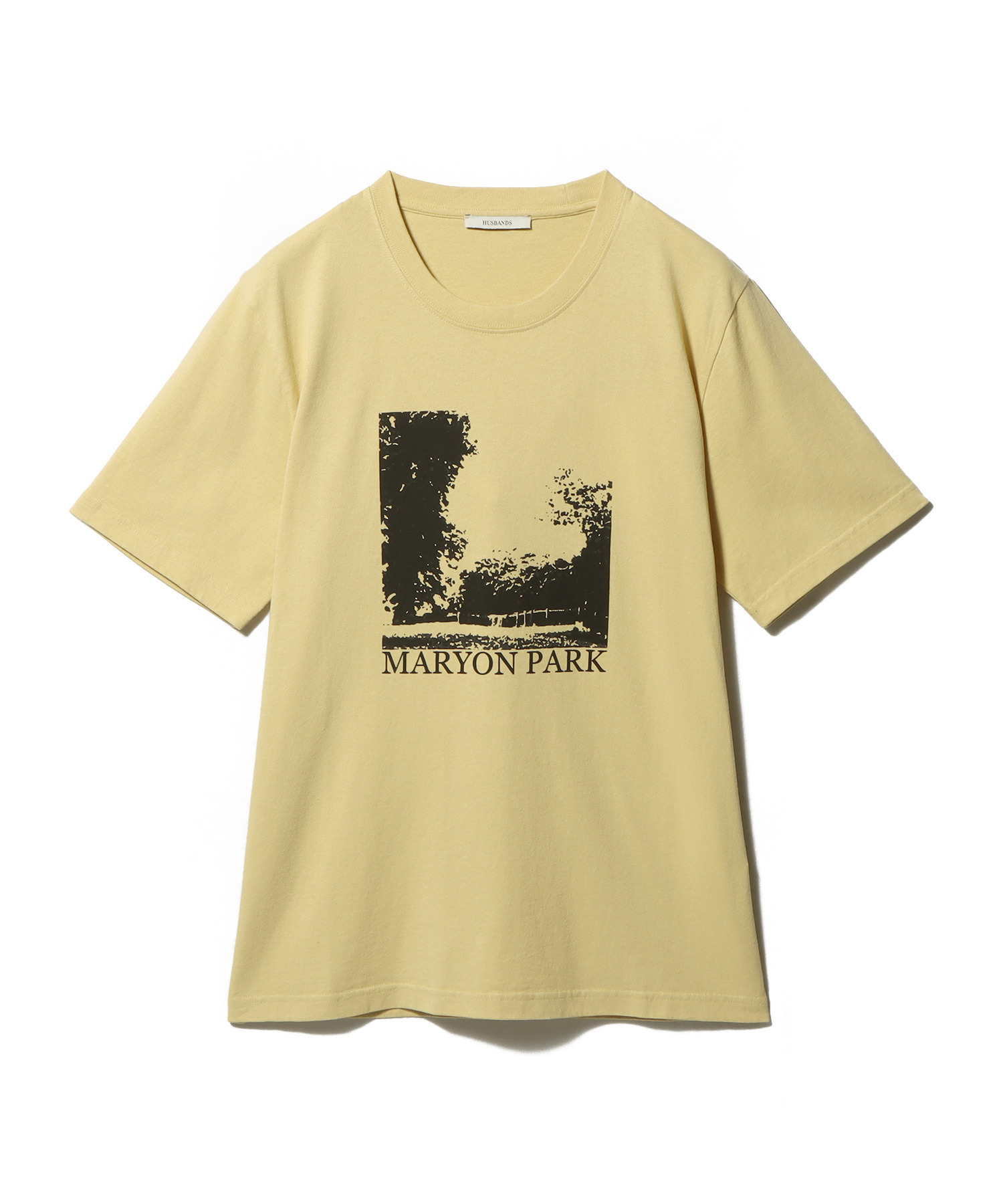 GRAPHIC T-SHIRT IN COTTON JERSEY – ACID YELLOW AND OFF-BLACK
