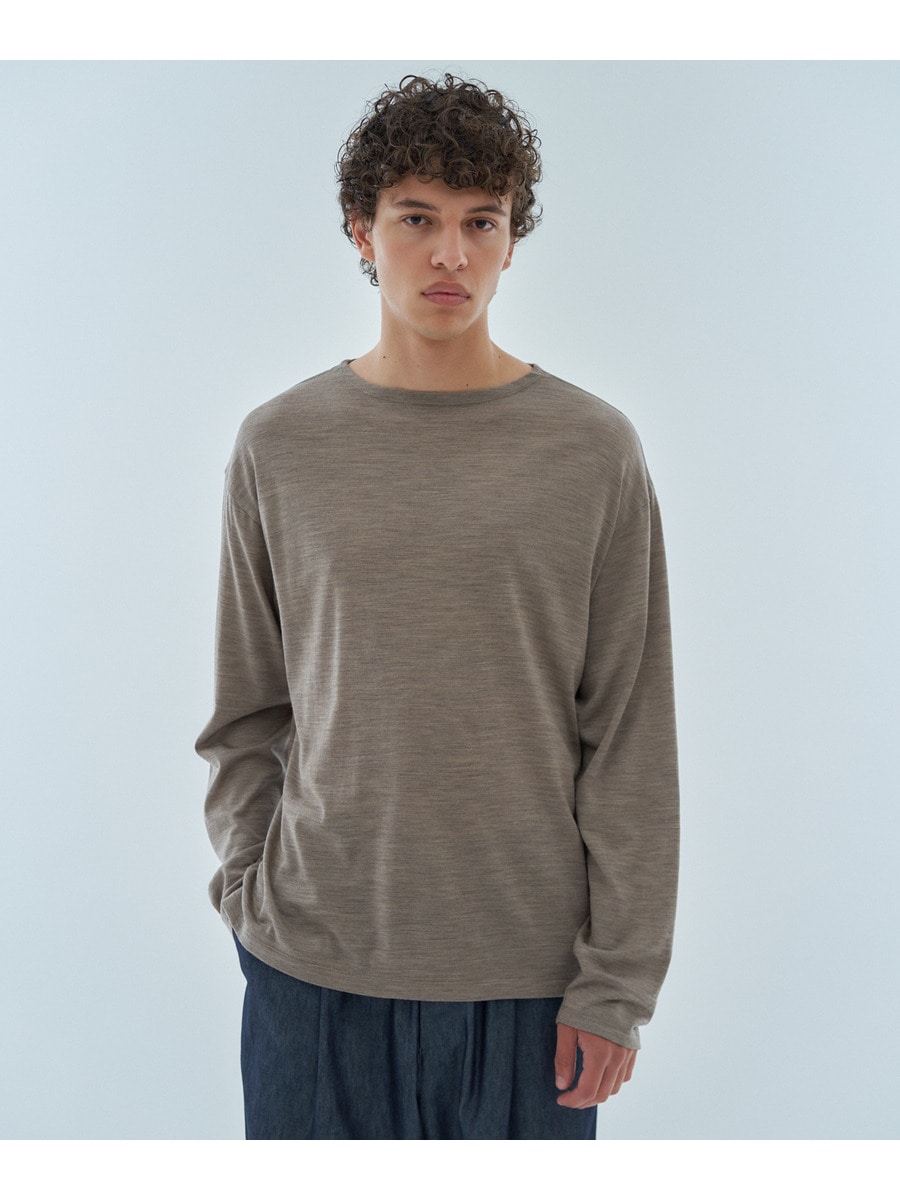 メリノウールロングスリーブTシャツ