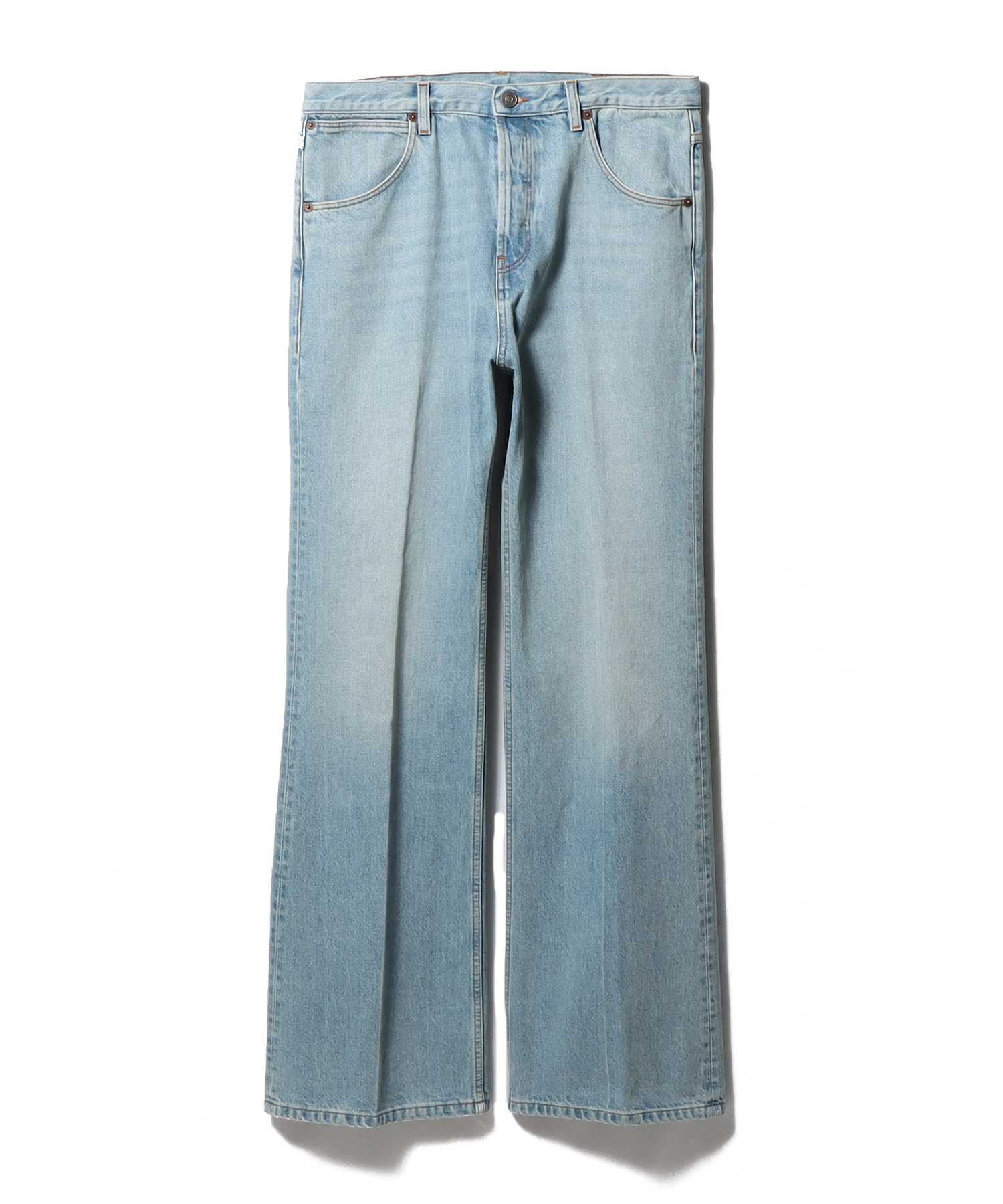 FLARED HIGH-WAISTED JEANS IN DENIM – BLUE STONE WASH