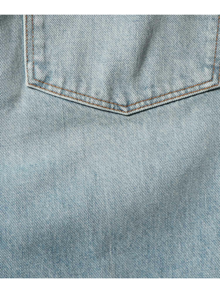 HUSBANDS / FLARED HIGH-WAISTED JEANS IN DENIM - BLUE STONE WASH