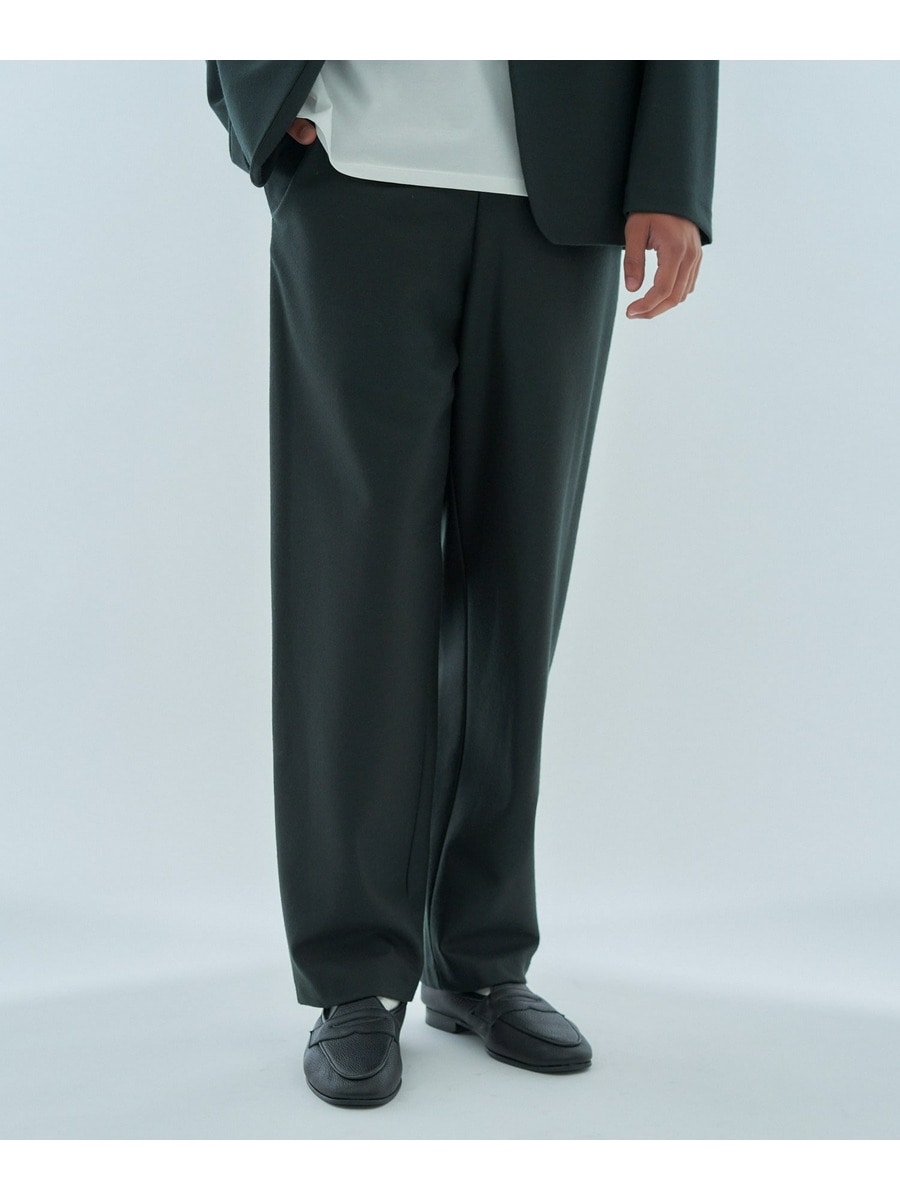 ウールサキソニー ストレート イージーパンツ
