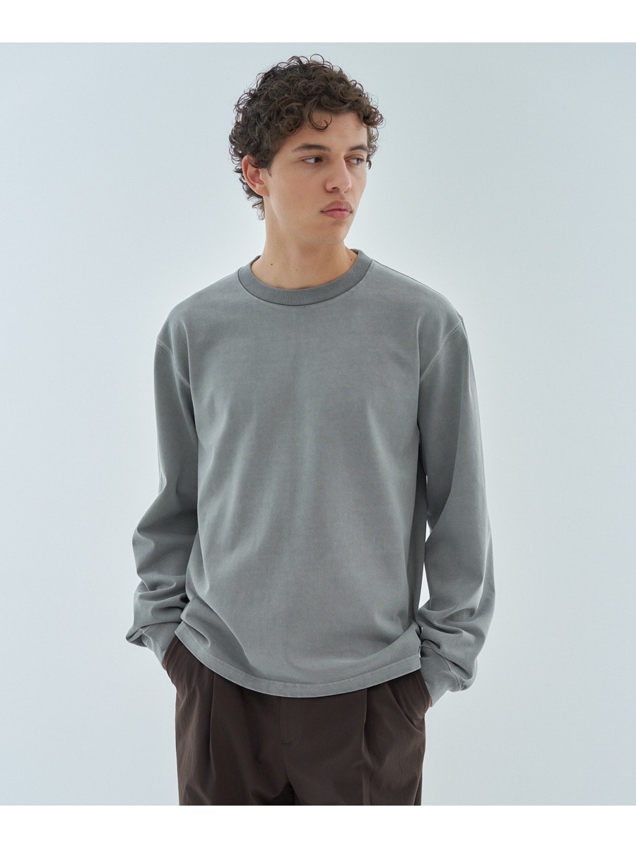 アシッドウォッシュ ロングスリーブカットソー