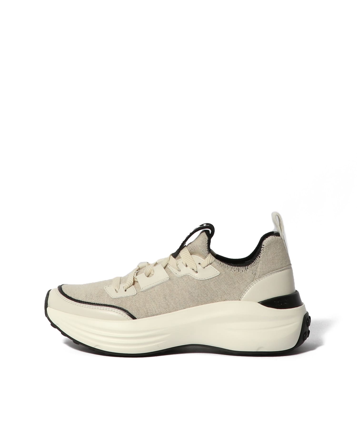 レザー ファブリック スニーカー