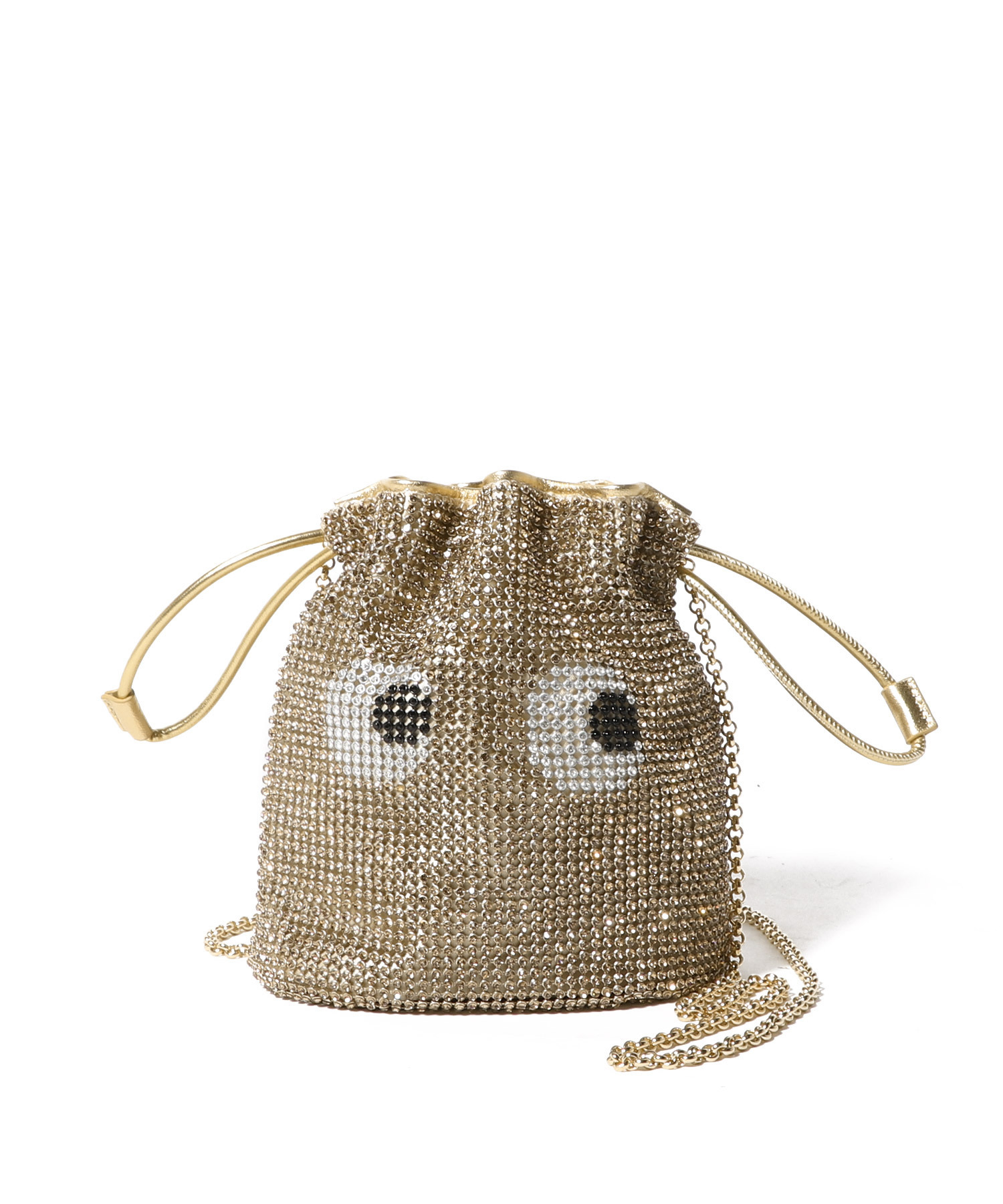 Eyes クリスタル ドローストリングポーチ