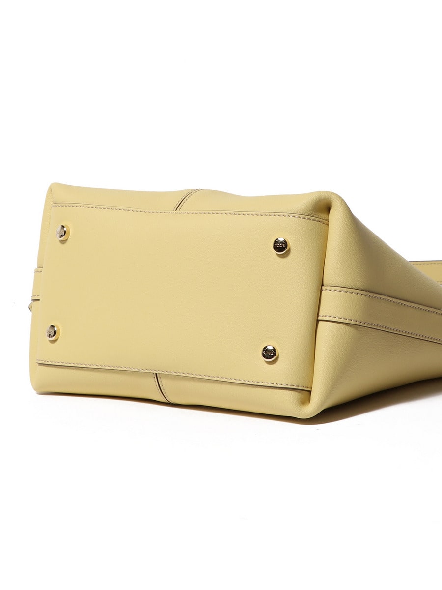 Tod's レザー ショッピング トート バッグ ミニ 女性 ブラウン レザー ショッピング トート バッグ ミニ