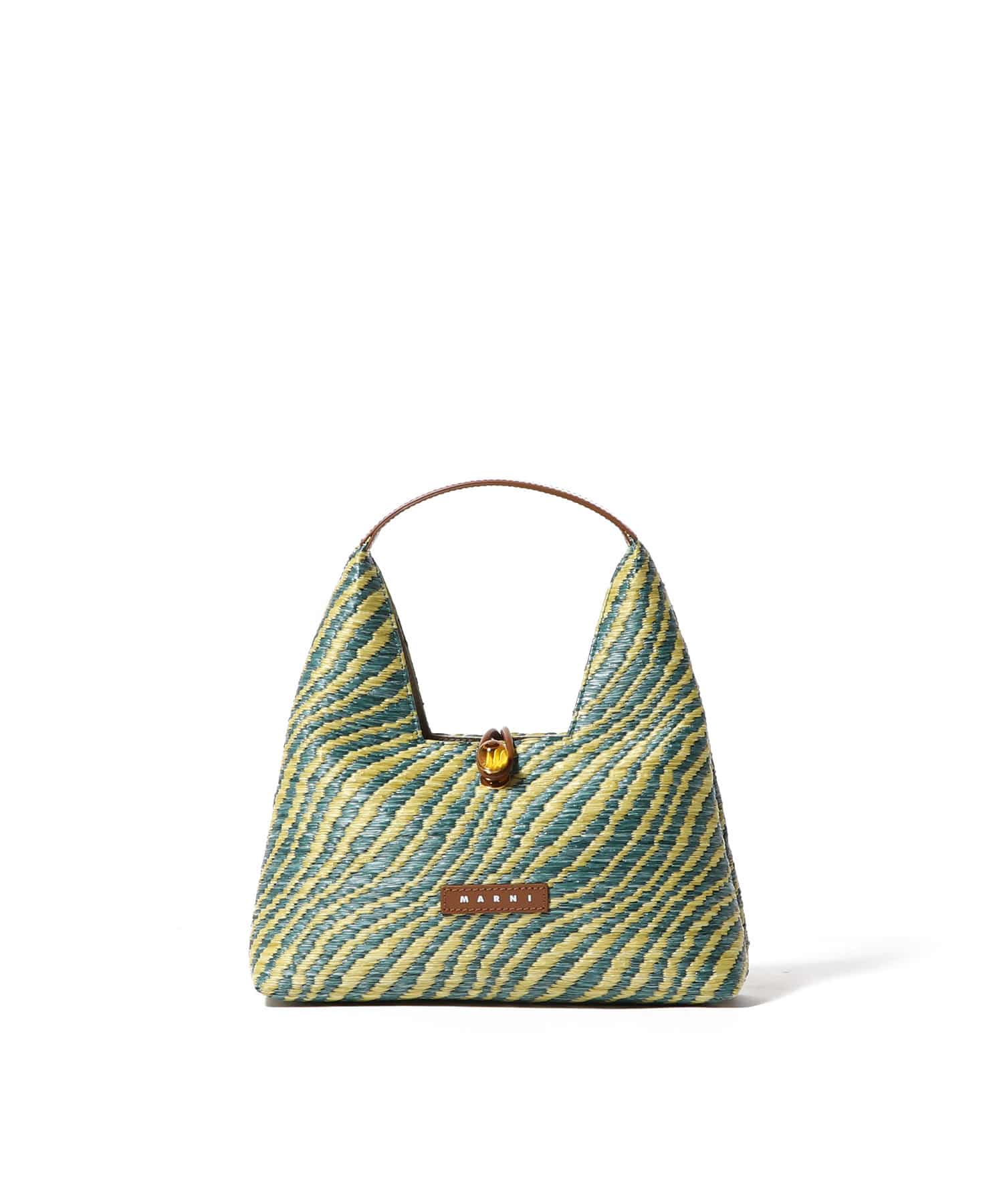 ラフィアエフェクト Trapeze ミニトップハンドルバッグ