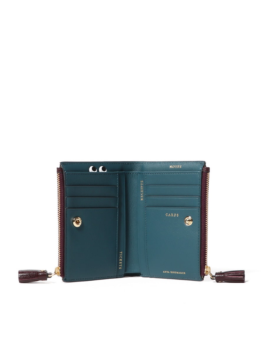 ANYA HINDMARCH / Peeping Eyes スモールダブルジップ ウォレット