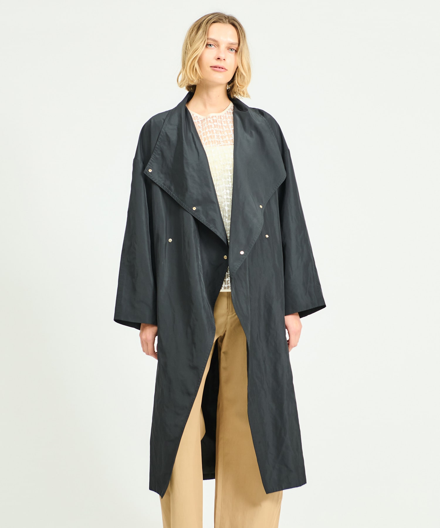 スタンドカラーコート