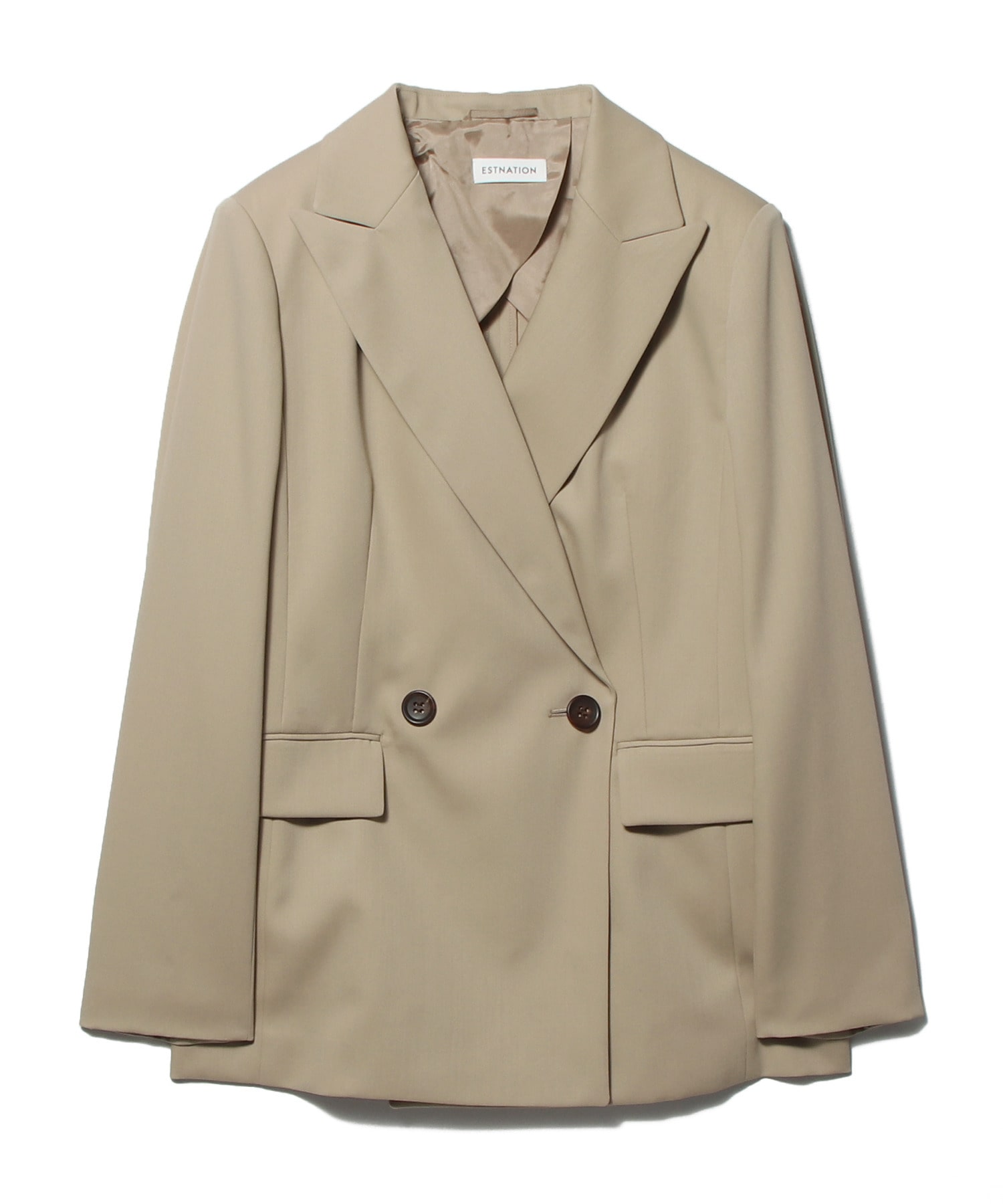 ピークドラペルダブルブレストジャケット