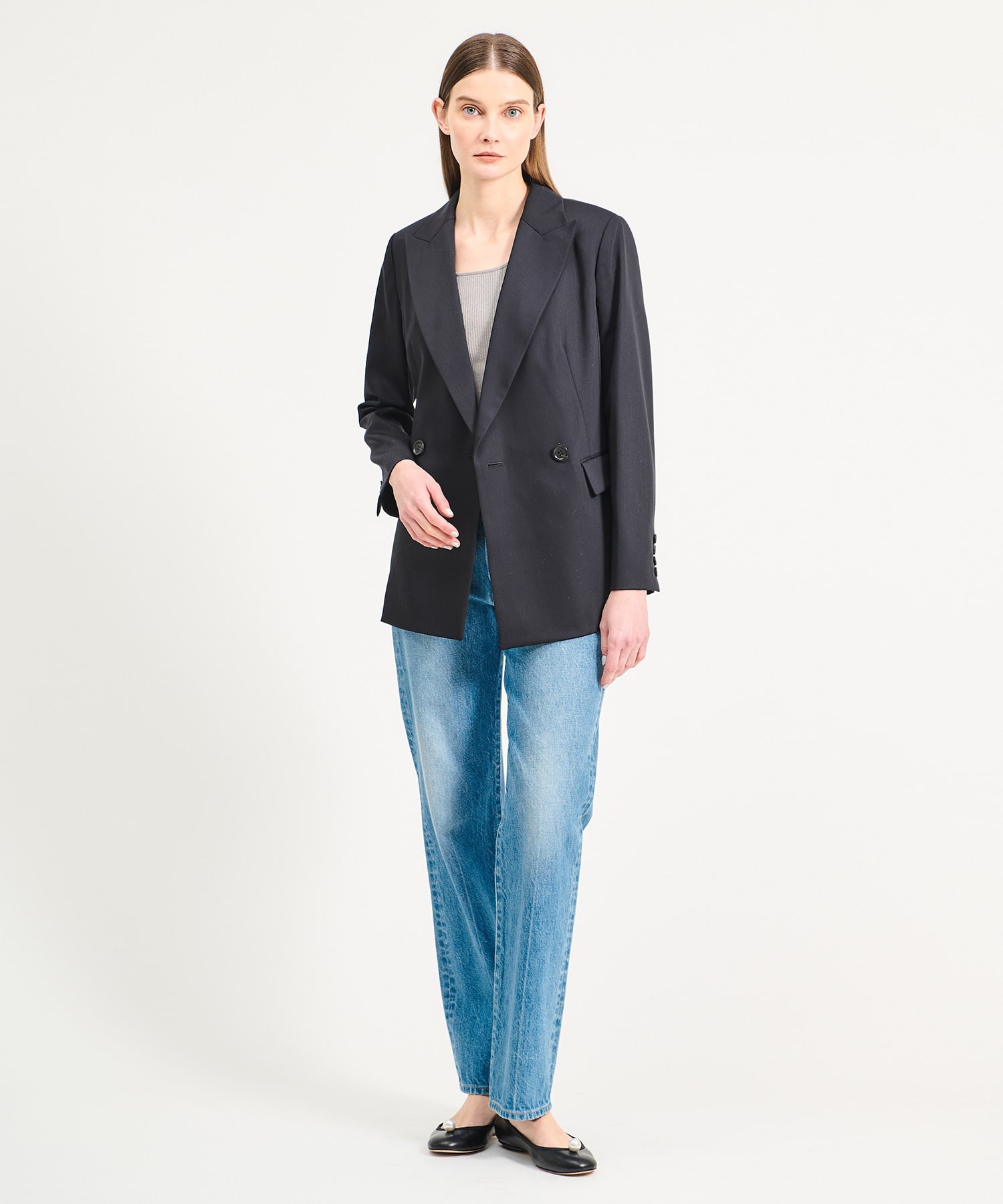 ESTNATION / ピークドラペルダブルブレストジャケット｜ESTNATION