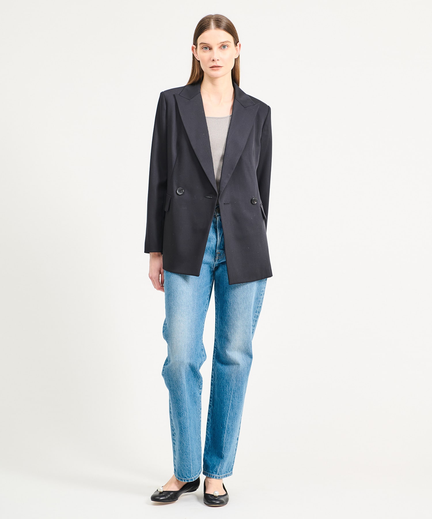 ESTNATION / ピークドラペルダブルブレストジャケット｜ESTNATION