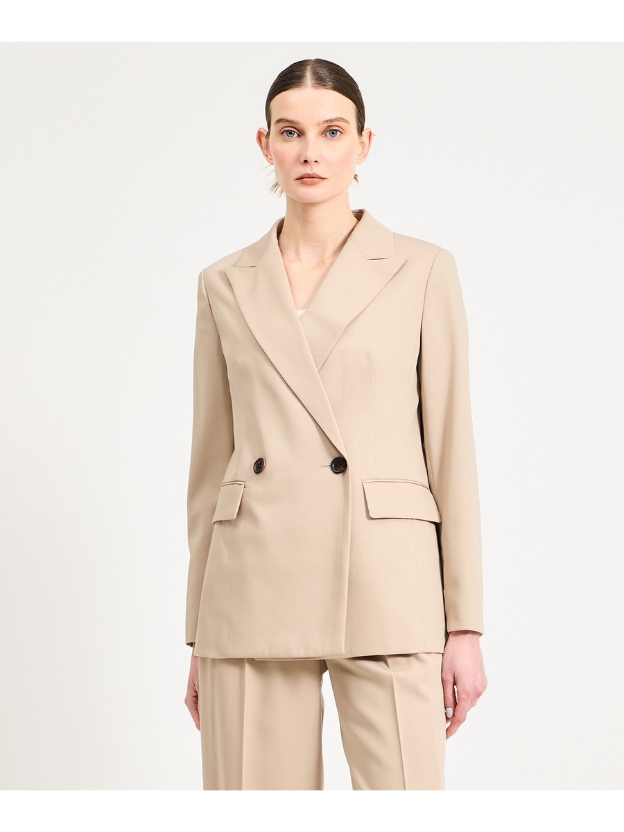 ピークドラペルダブルブレストジャケット