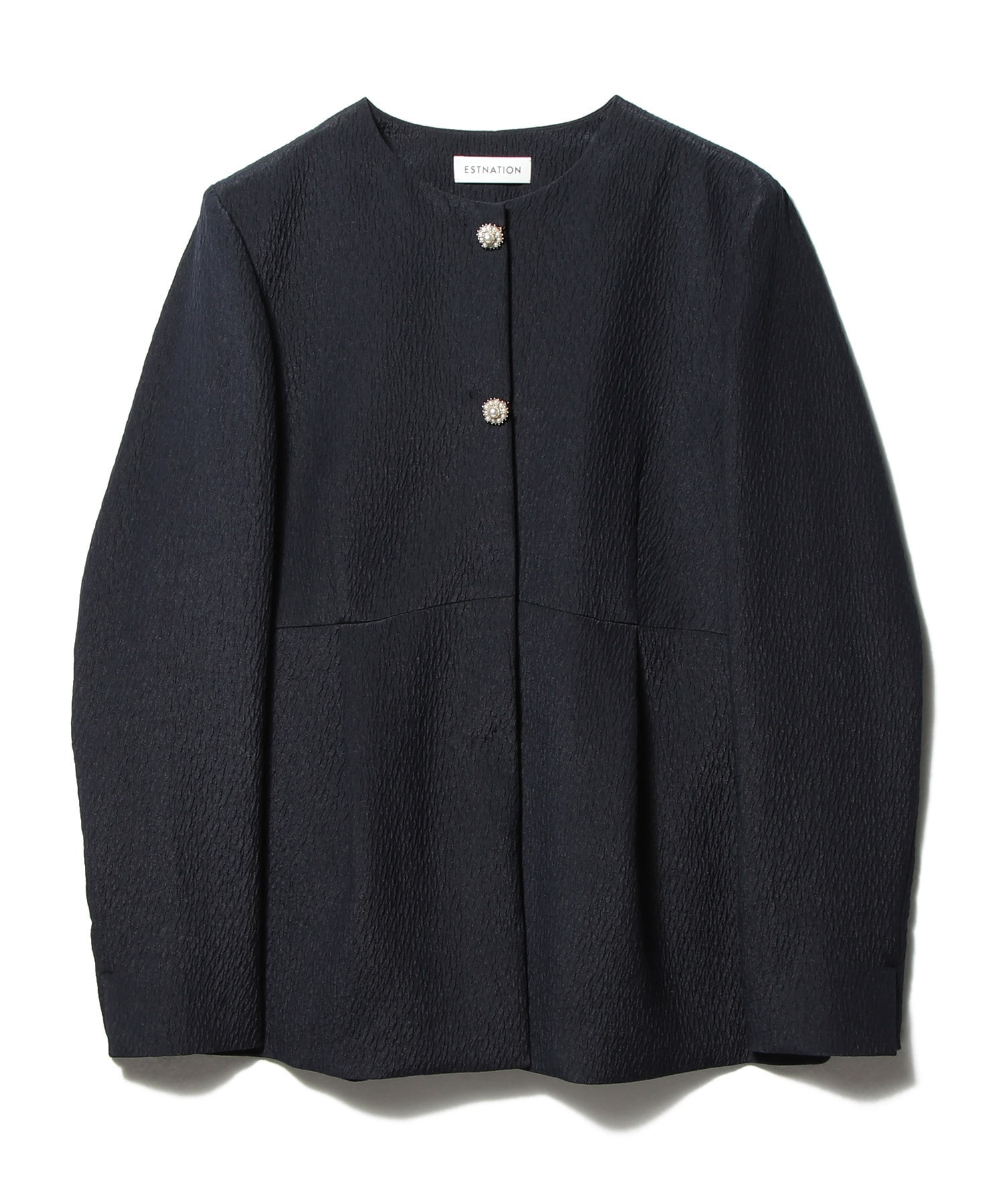 ブローチ付き フクレジャガード ジャケット《EXCLUSIVE》