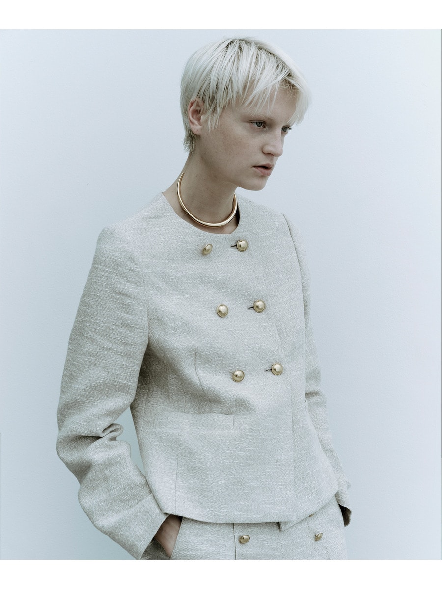 ツイードカラーダブルジャケット