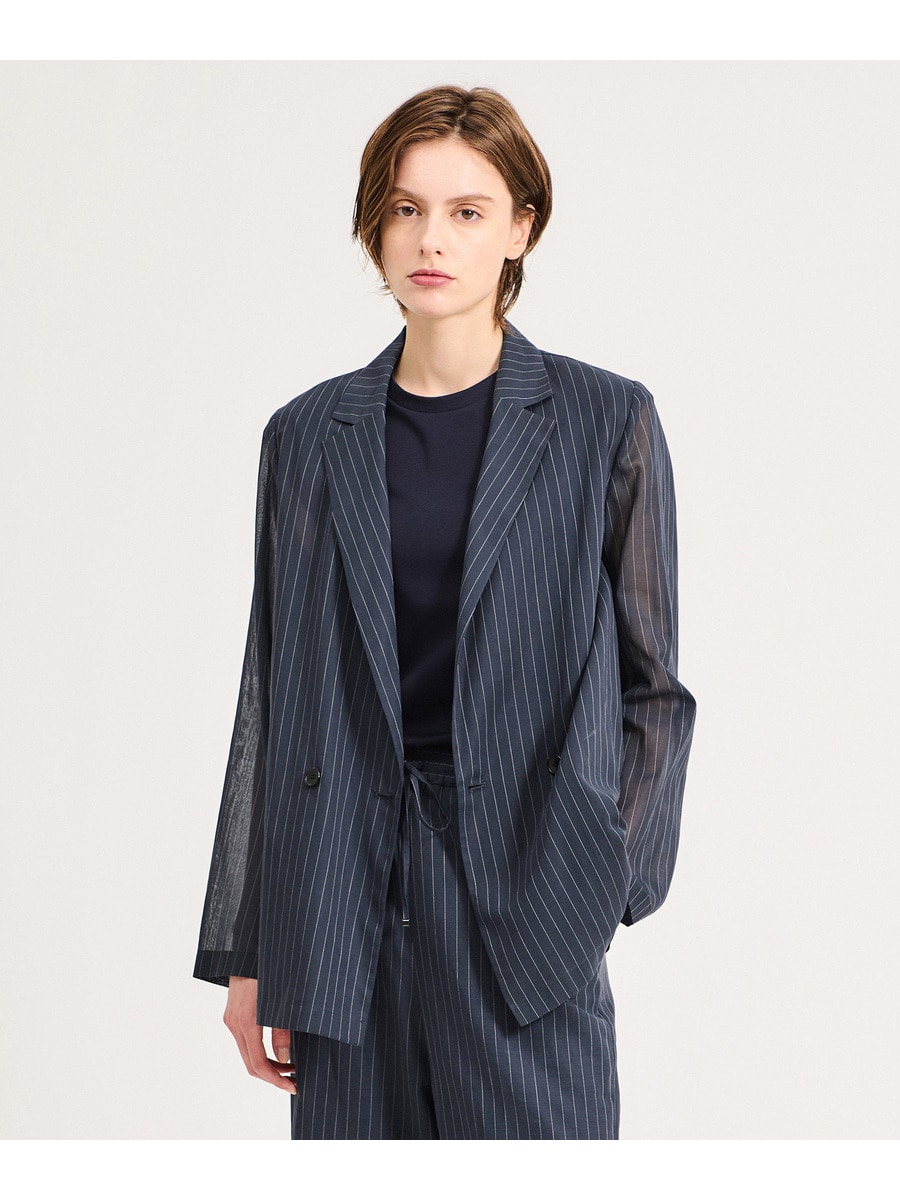 シアーピンストライプジャケット