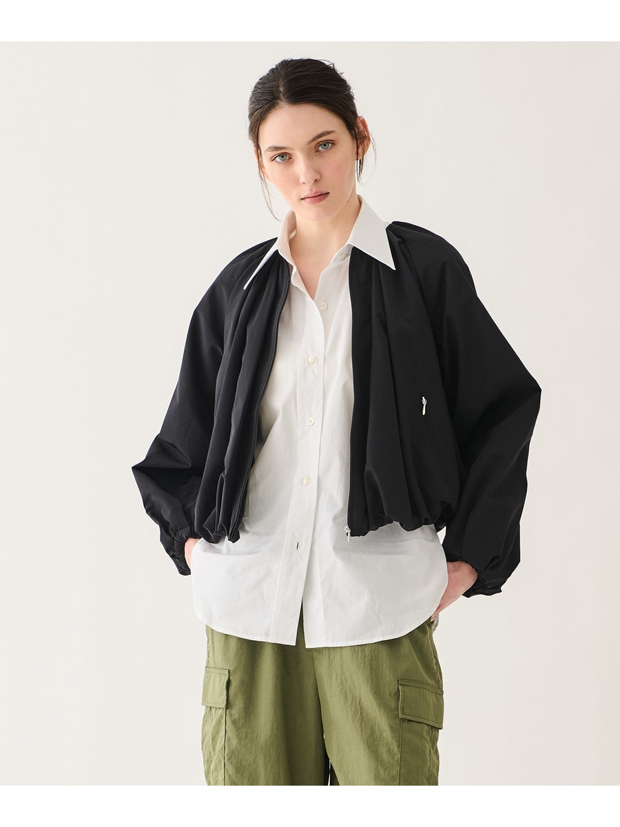 タックギャザー バルーンブルゾン