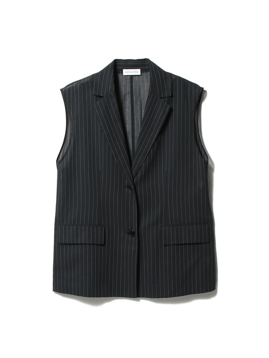 シアーピンストライプベスト