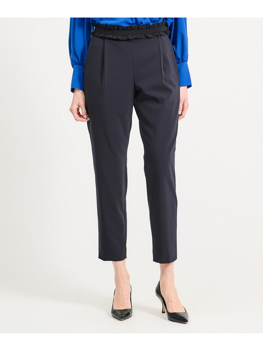 ウエストフリル テーパードパンツ