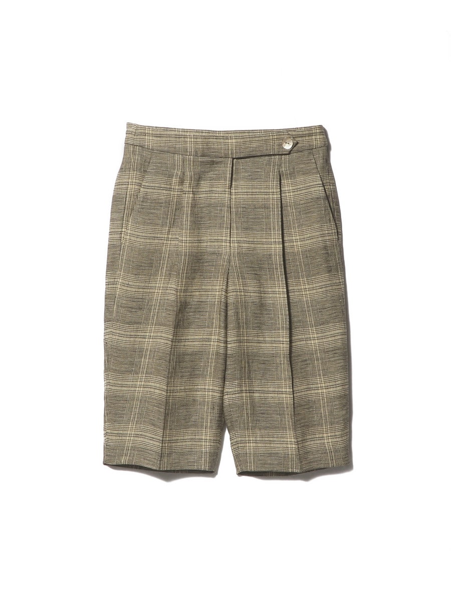 チェック柄バミューダパンツ