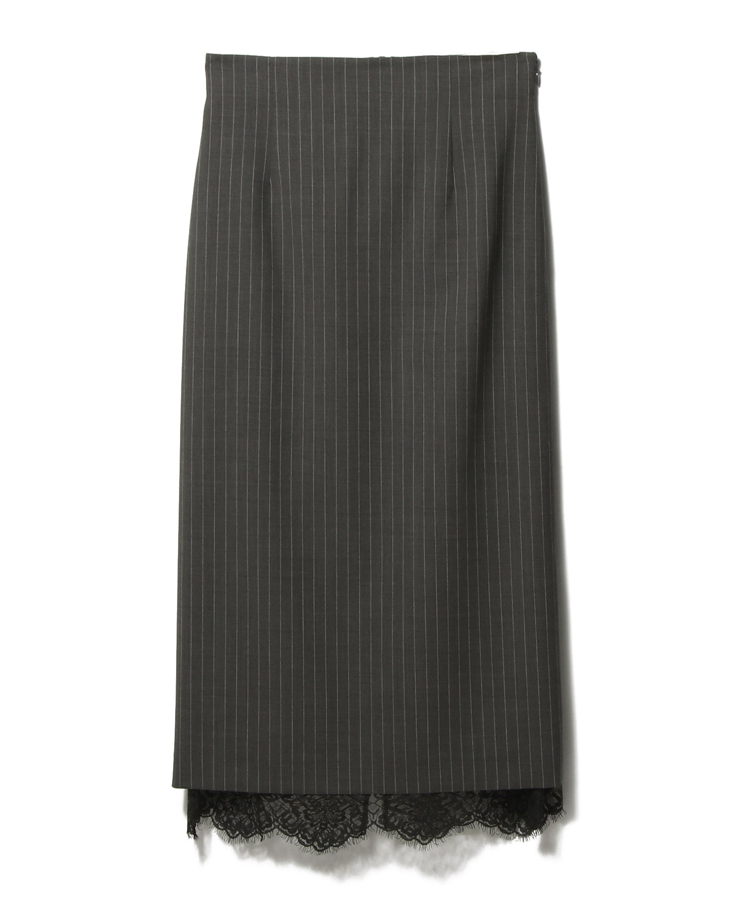 梳毛タイトペチレーススカート