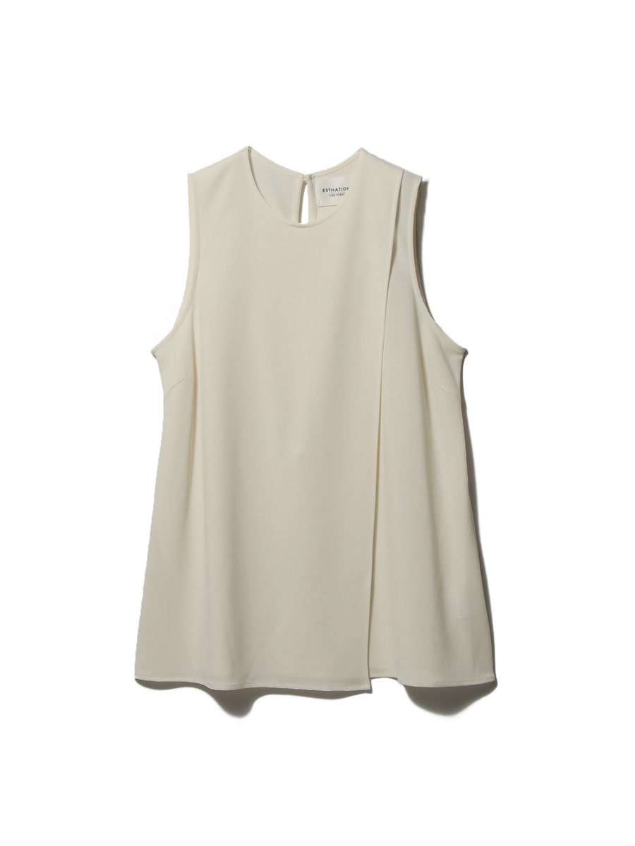 フロントスリット ノースリーブブラウス