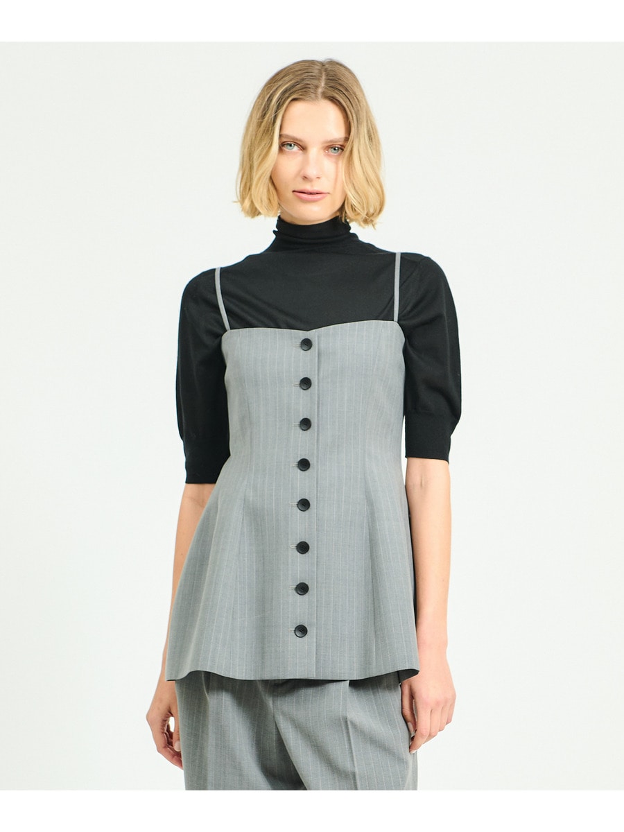 ピンストライプ ビスチェ