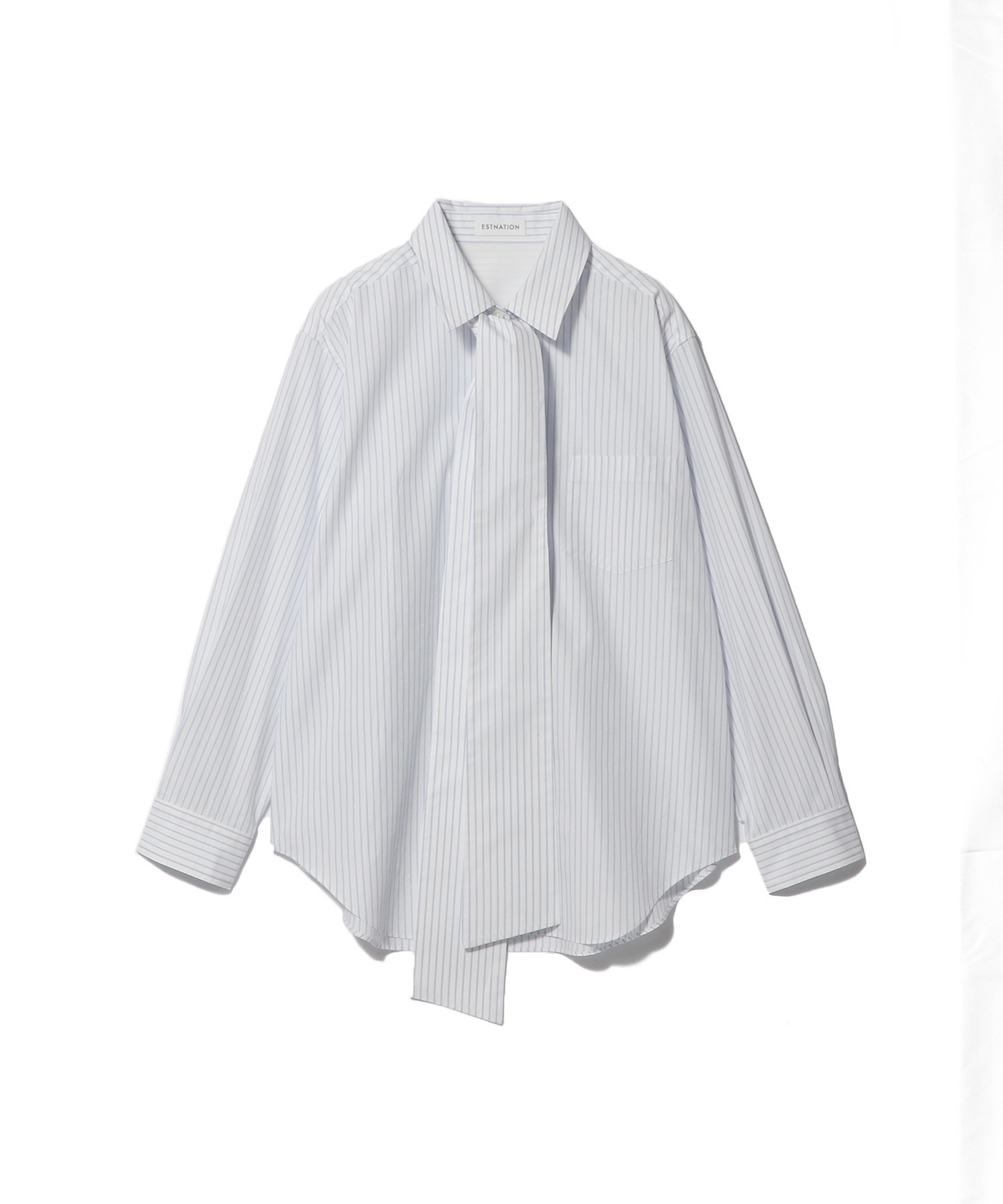 ストライプ ボウタイシャツ