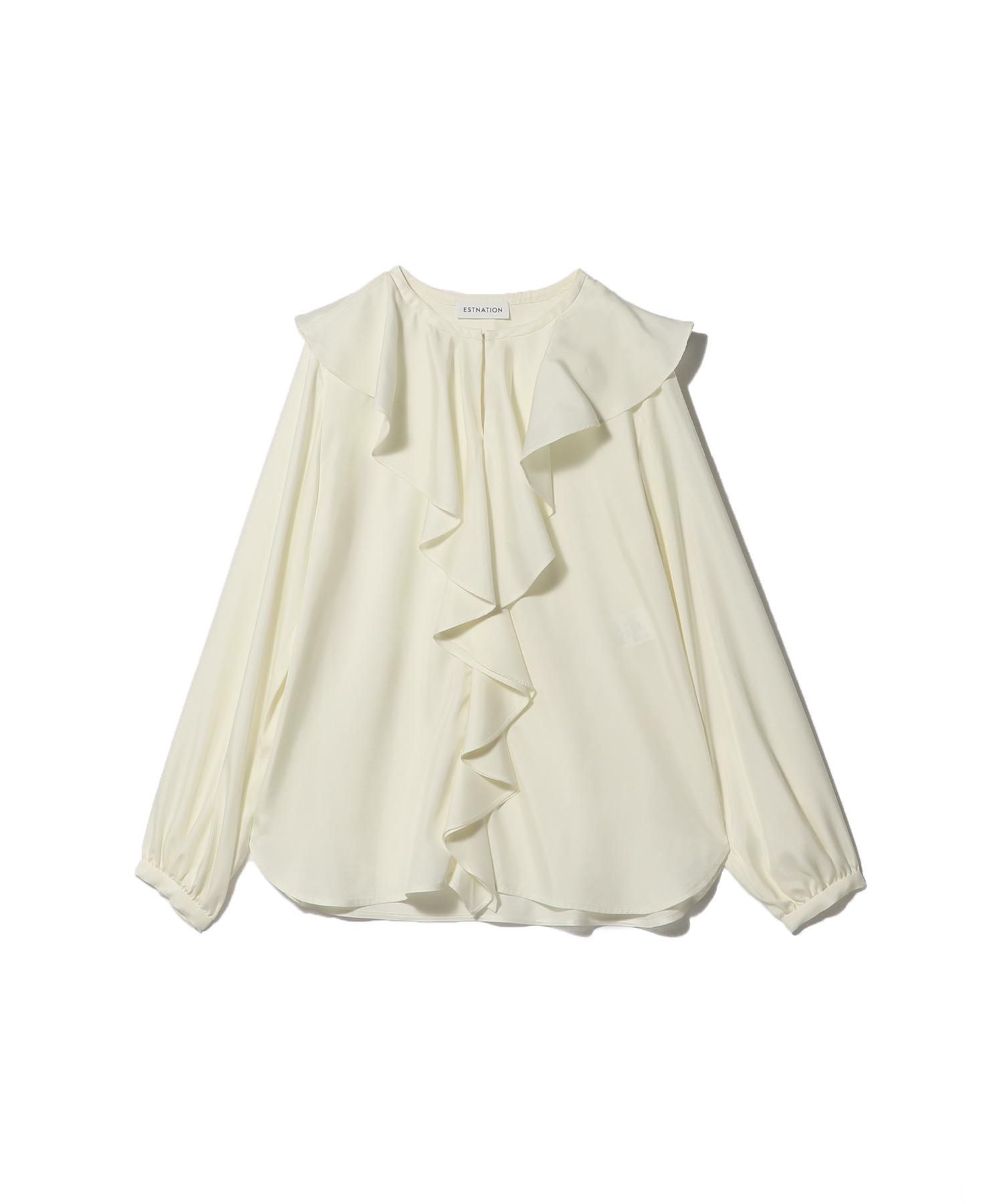 フリルカラーブラウス